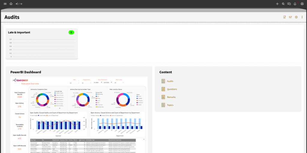 Workspaces in TenForce can now be tailored to user groups, so they see what they need the moment they open the application.